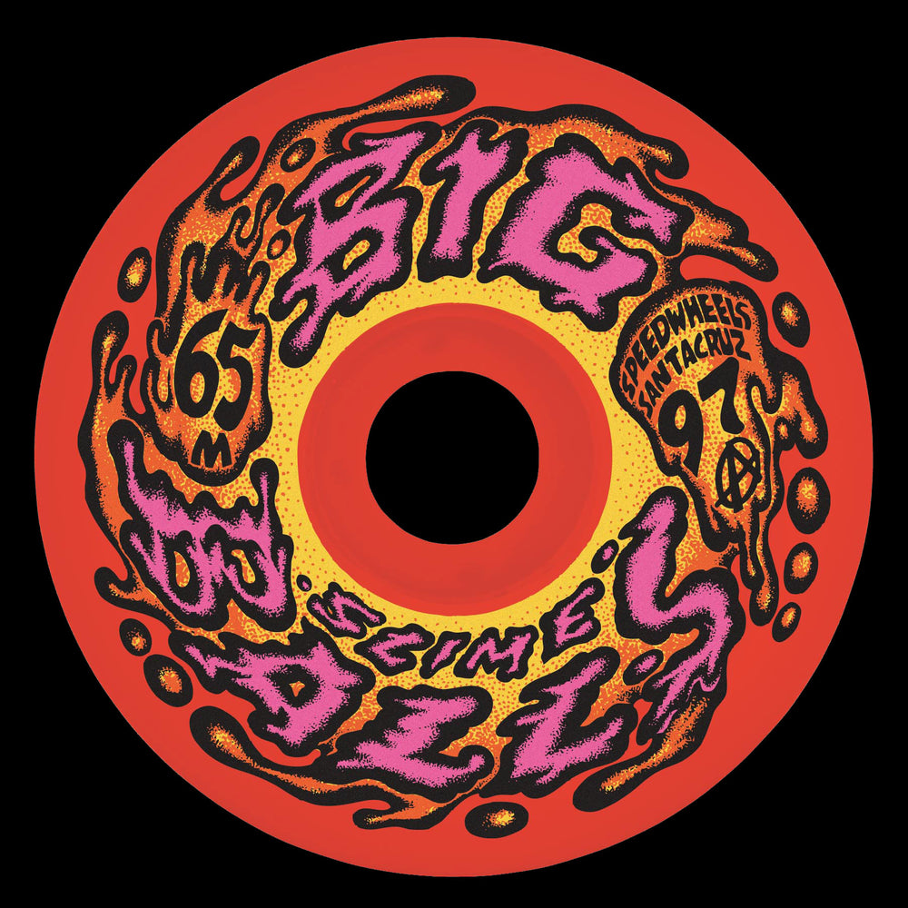 65mm Big Balls Reissue Red 97a Slime Balls Skateboard Wheels