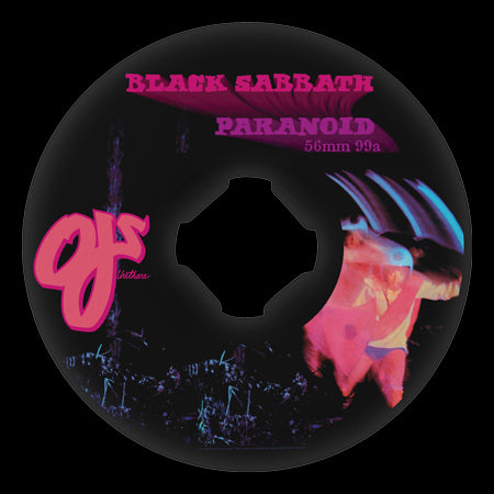 Oj Wheels 56mm Black Sabbath Paranoid Chubbies Black 99a