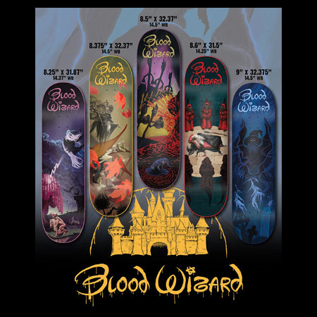 Blood Wizard Skullcracker Suite Skateboard Deck 8.38