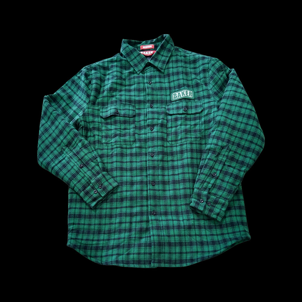 Baker Brand Logo Insulated Flannel Jacket Green