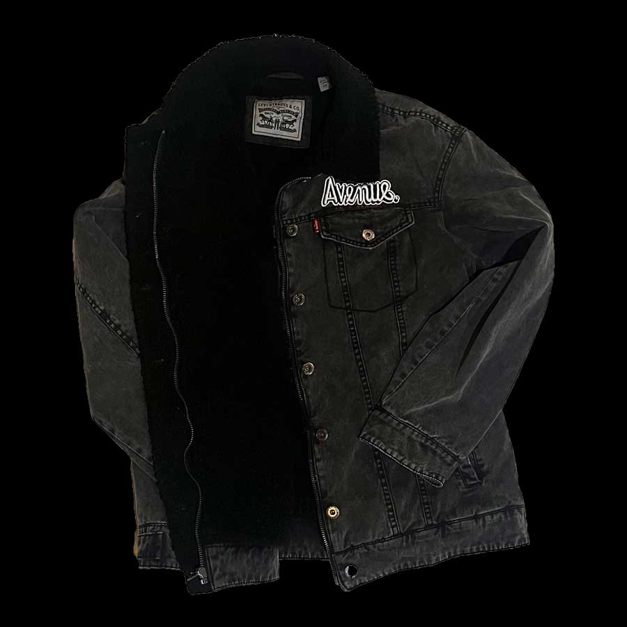 Avenue SF "Crime Pays" Denim Jacket