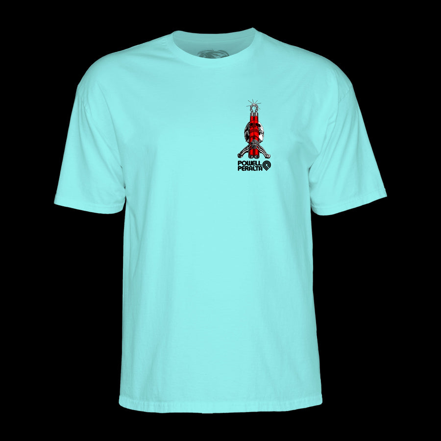 Powell Peralta Skull & Nunchucks Bruce Lee Collab T-shirt - Celadon