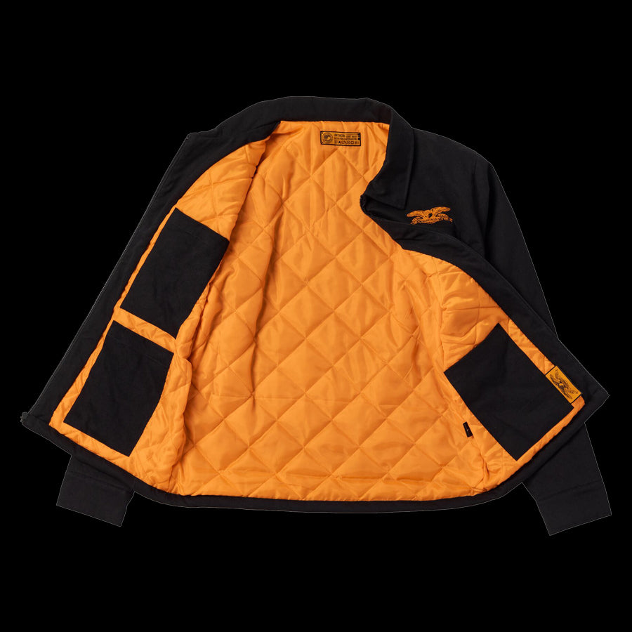 Antihero Basic Eagle Stash Jacket - Black/Orange