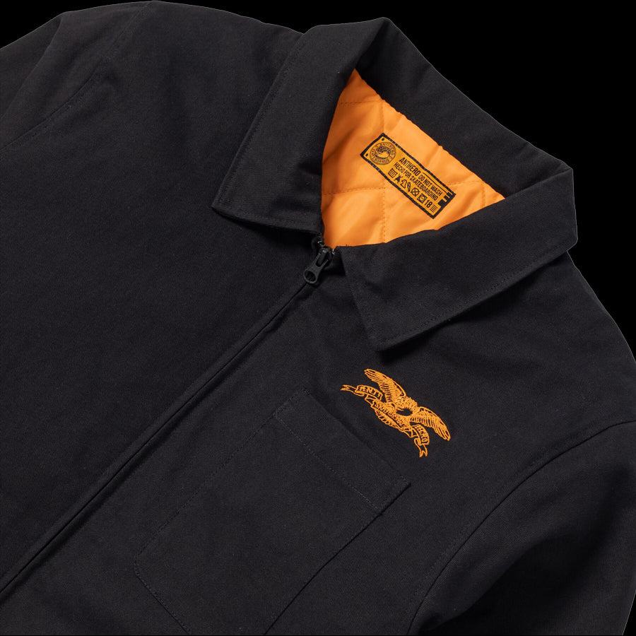 Antihero Basic Eagle Stash Jacket - Black/Orange