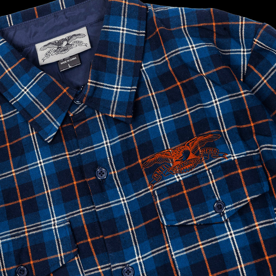 Antihero Eagle Flannel Navy/Orange