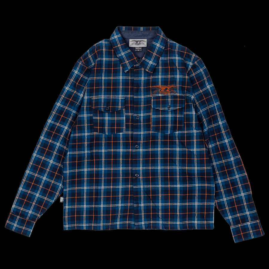 Antihero Eagle Flannel Navy/Orange