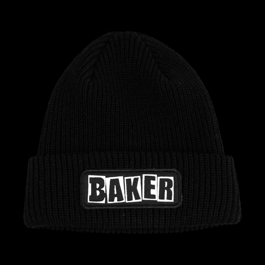 Baker Brand Logo Patch Beanie - Black