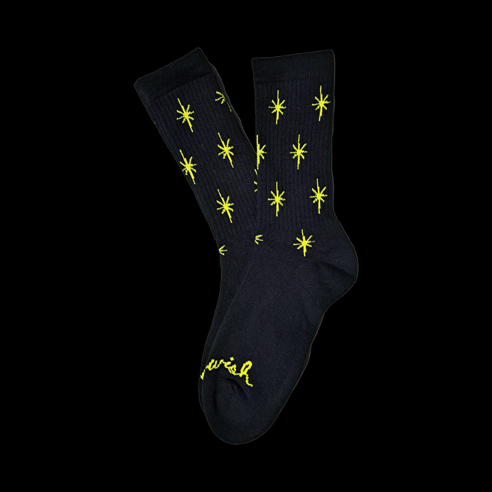 Deathwish Skateboards "Blister in the Sun" Socks - Black/Yellow
