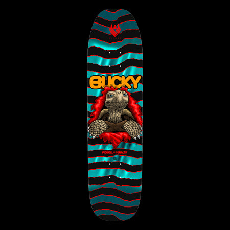 Powell Peralta Pro Bucky Lasek Tortoise FLIGHT® Turquoise Foil Skateboard Deck - 8.62 x 32.2