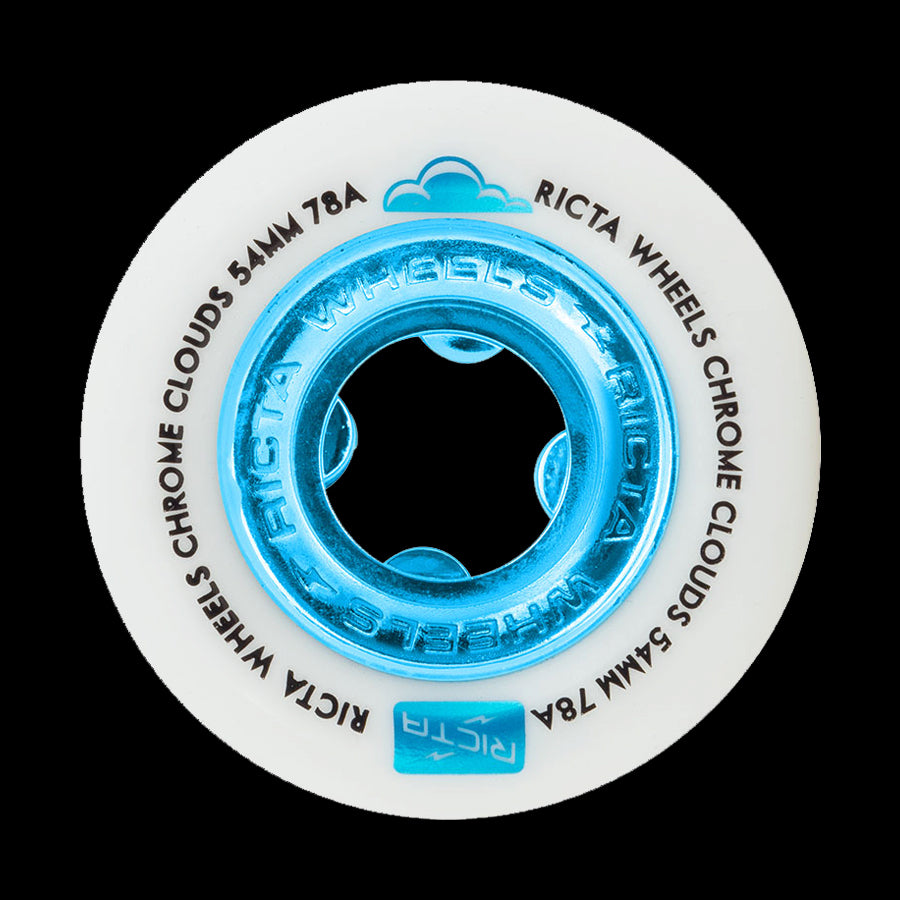 Ricta 54mm Chrome Clouds Blue 78a Skateboard Wheels
