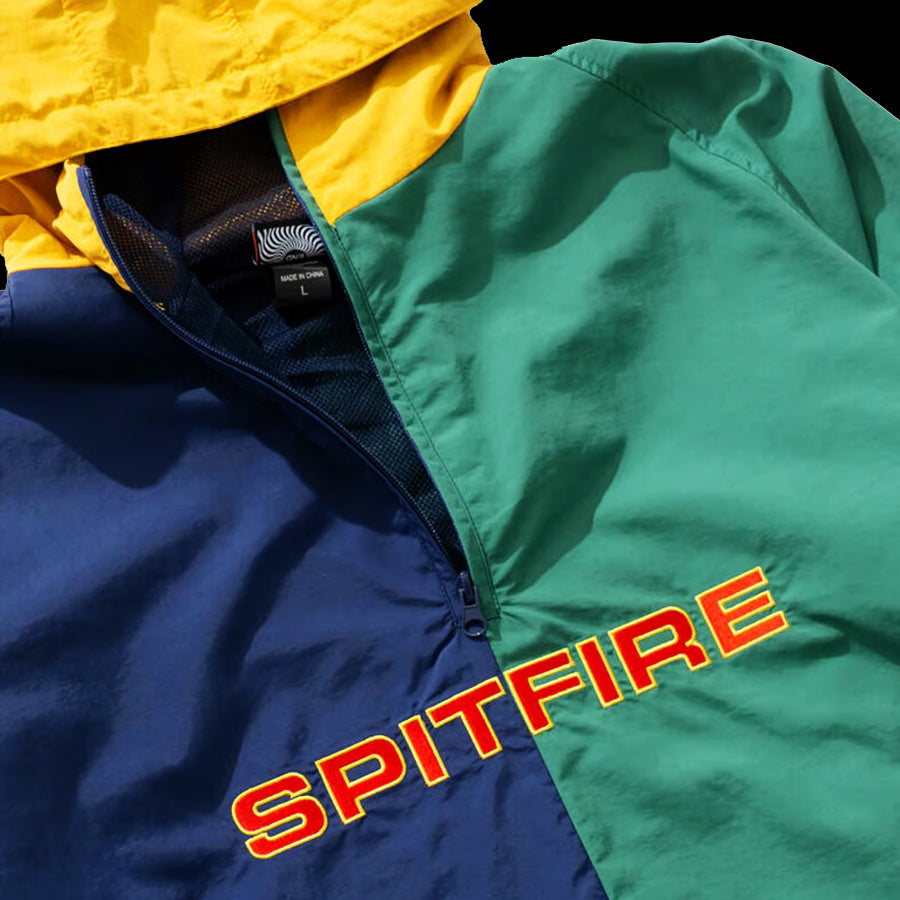 Spitfire Classic 87 Pop Over Jacket - Navy/Green/Yellow