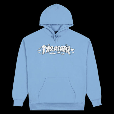 Thrasher Clouds By Spanky Hoodie - Sky Blue