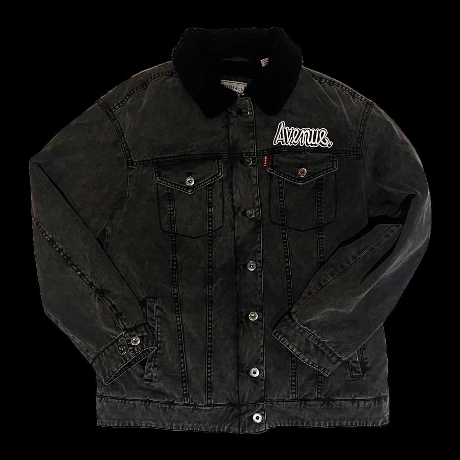 Avenue SF "Crime Pays" Denim Jacket