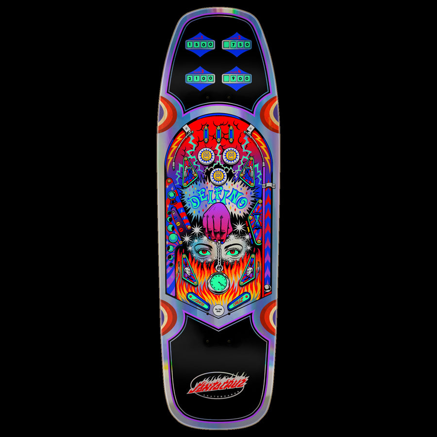 Santa Cruz Delfino Pinball Pro Shaped Skateboard Deck 9.14in x 31.50in
