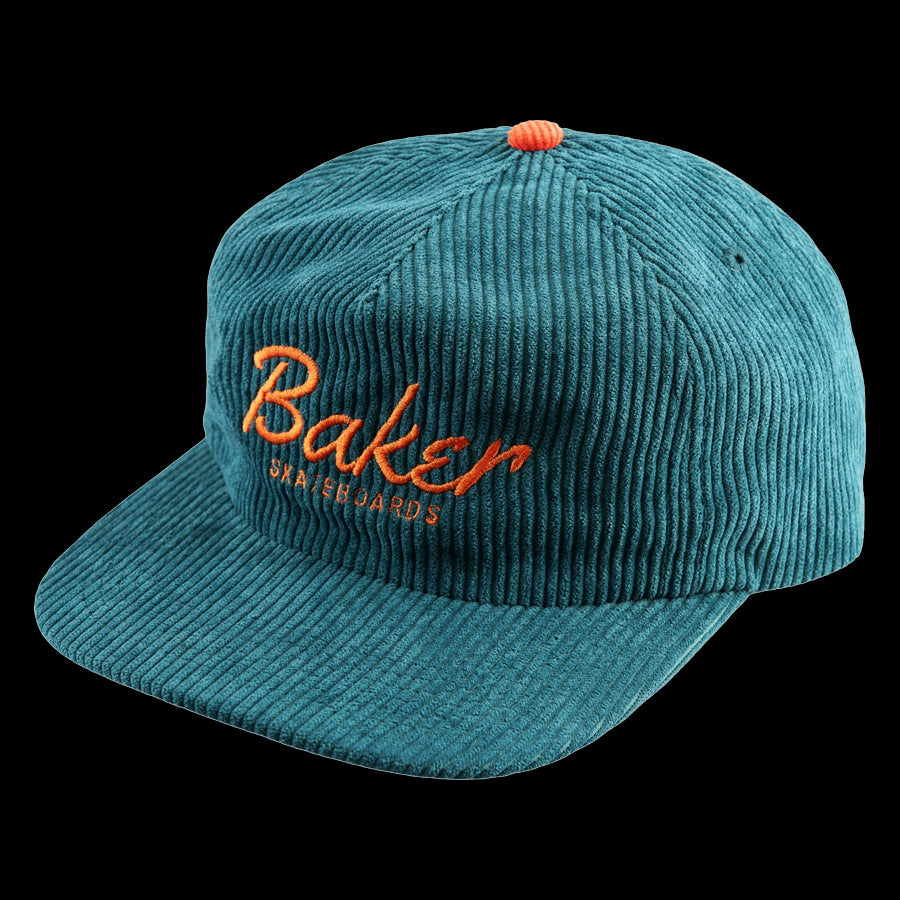 Baker "Dolphin" Corduroy Snapback Hat - Green