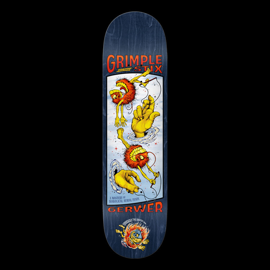 Grimple Stix Gerwer Obviously Skateboard Deck 8.25