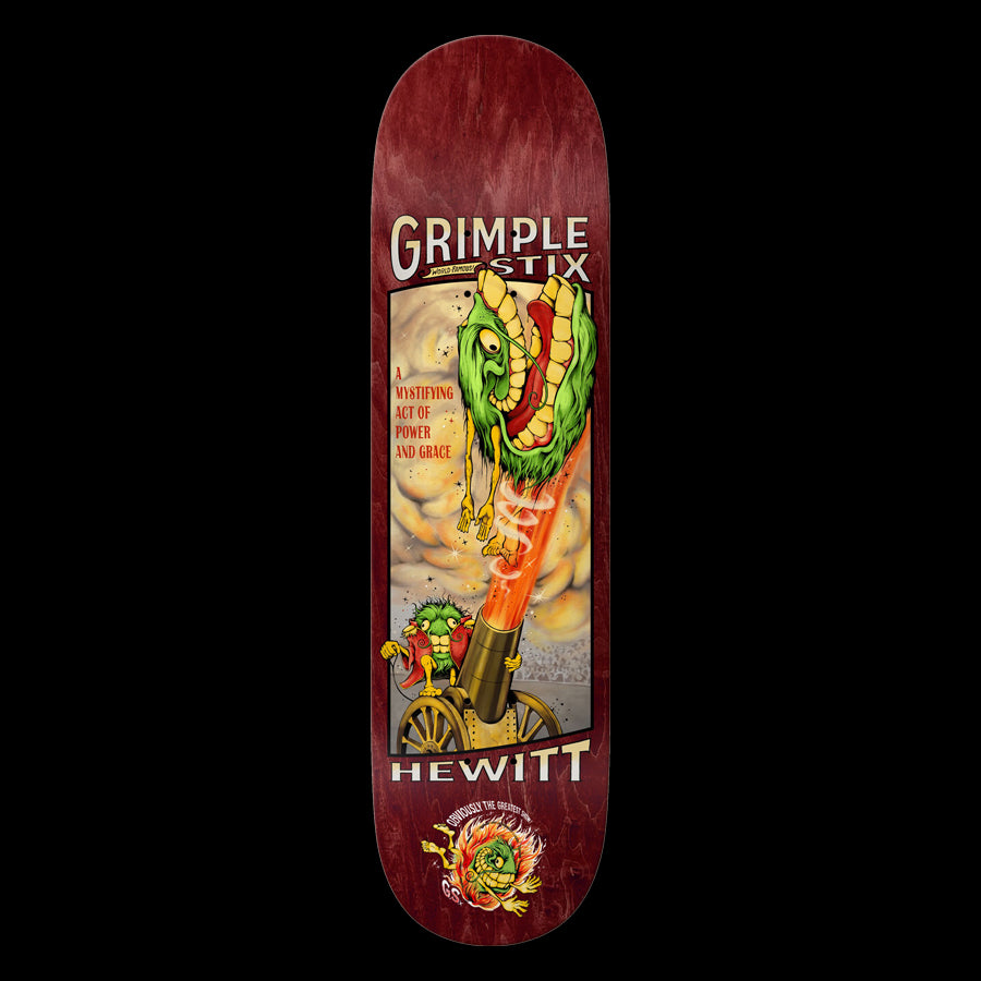 Grimple Stix Hewitt Obviously Skateboard Deck 8.38