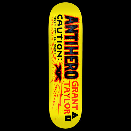 Antihero Grant Caution Skateboard Deck 8.38