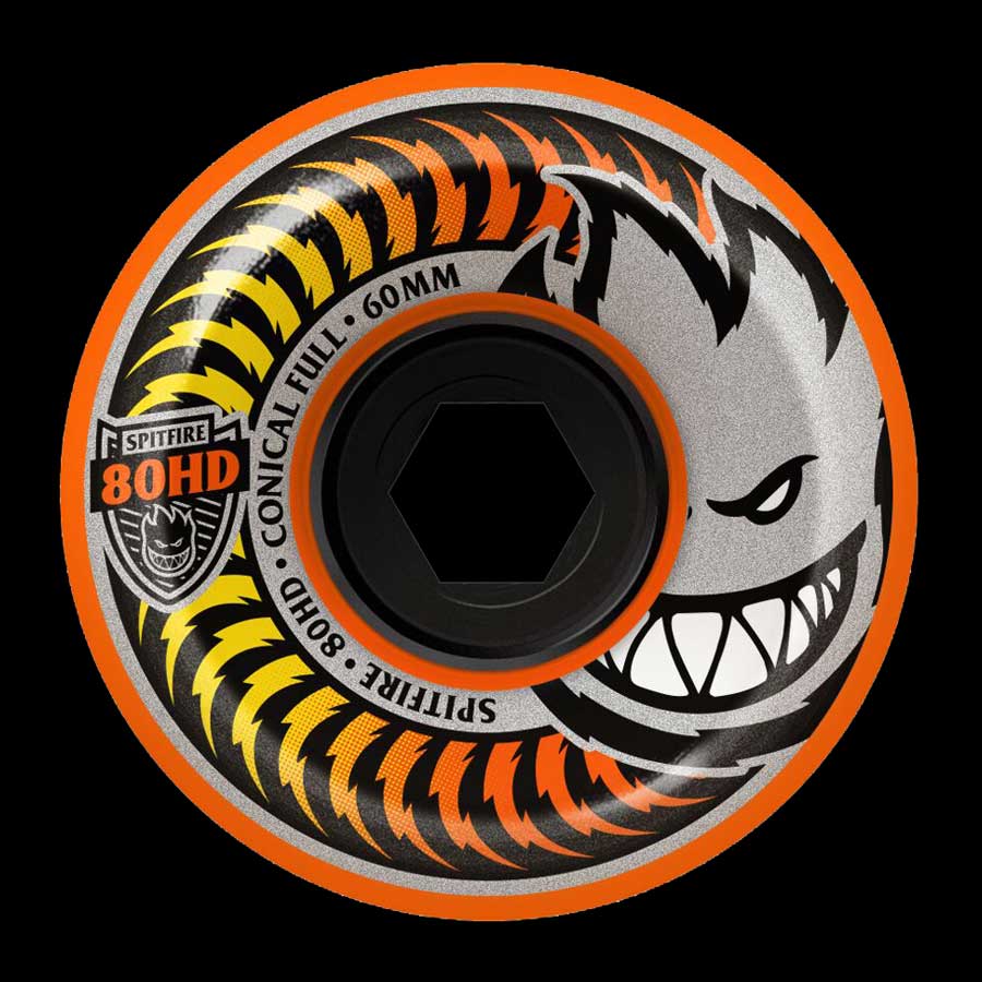 Spitfire 80HD Conical Full Wheels Orange 55mm