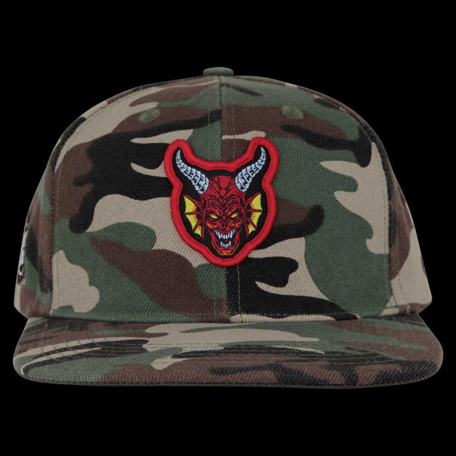 Stranger Things Hellfire Club Snapback Structured Hat Unisex Santa Cruz - Camo
