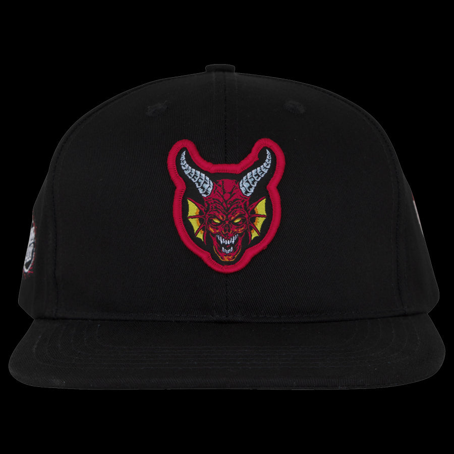 Stranger Things Hellfire Club Snapback Structured Hat Unisex Santa Cruz - Black