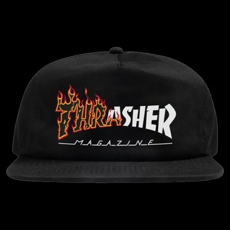 Thrasher Ignite Snapback Hat Black Unisex