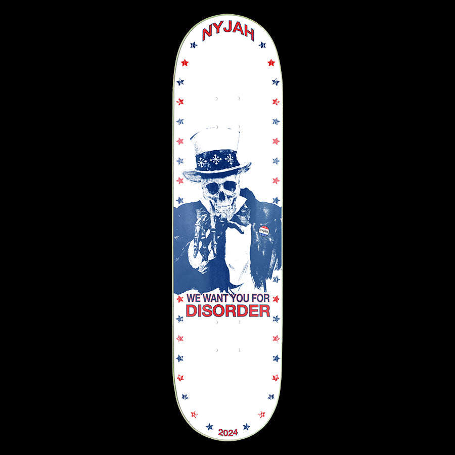 Disorder Skateboards Nyjah Huston "We Want You" Deck 8.1