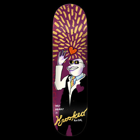Krooked Skateboards Knox This Heart Skateboard Deck 8.5
