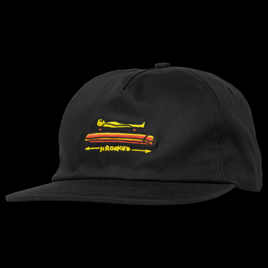 Krooked Skateboards Koffin Snapback Hat - Black