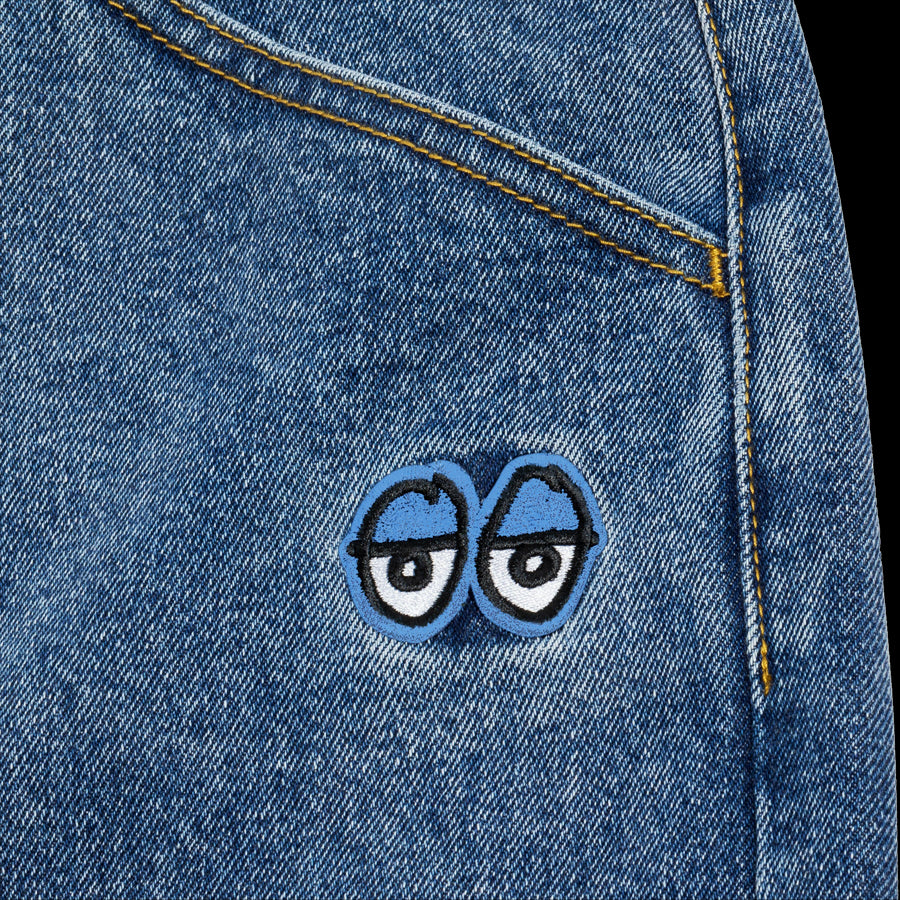 Krooked Skateboards Eyes Denim Stone Wash Twill Pants