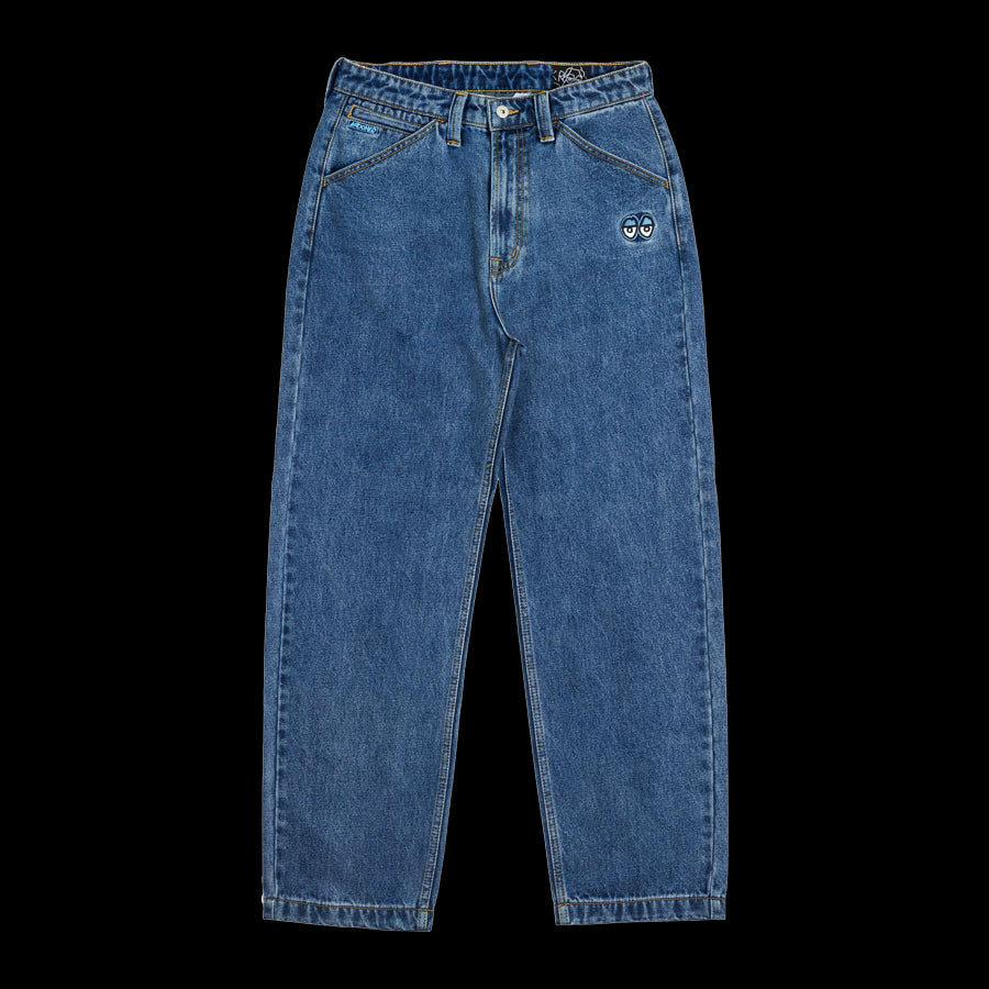 Krooked Skateboards Eyes Denim Stone Wash Twill Pants