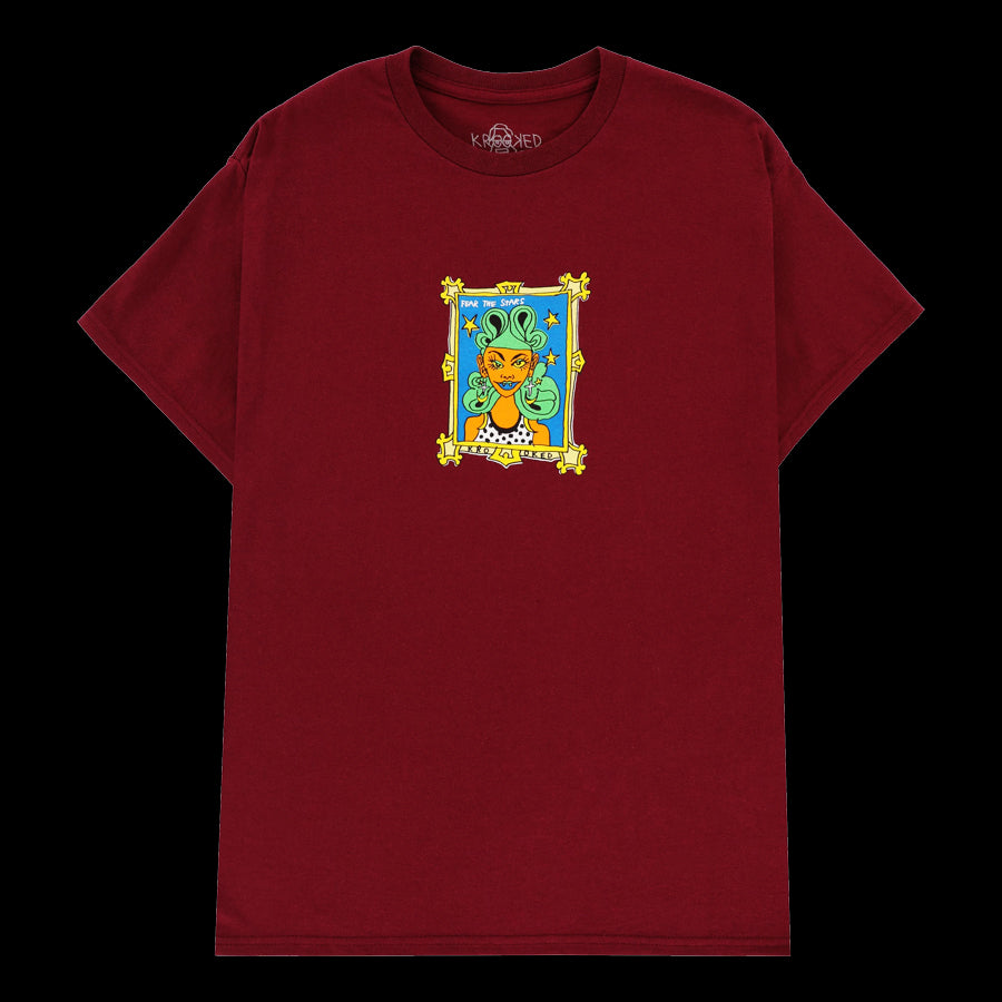 Krooked "Fear" T-Shirt Maroon