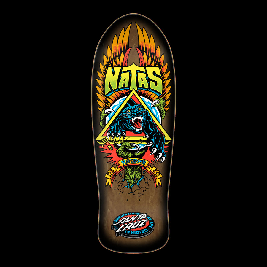 Santa Cruz Natas SC Panther Reissue Shaped Skateboard Deck 10.538