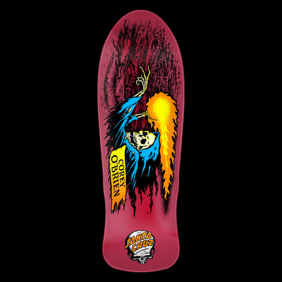 Santa Cruz O'Brien Reaper Reissue Shaped Skateboard Deck 9.85