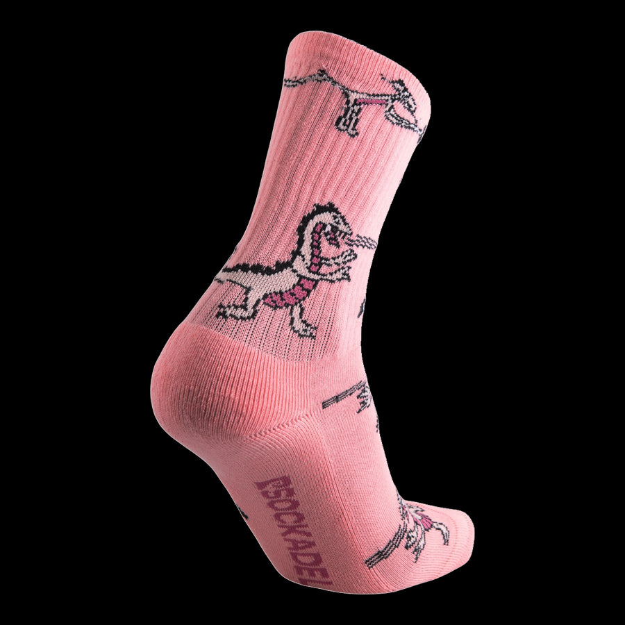 Psockadellic "Pinkzilla" Socks - Pink