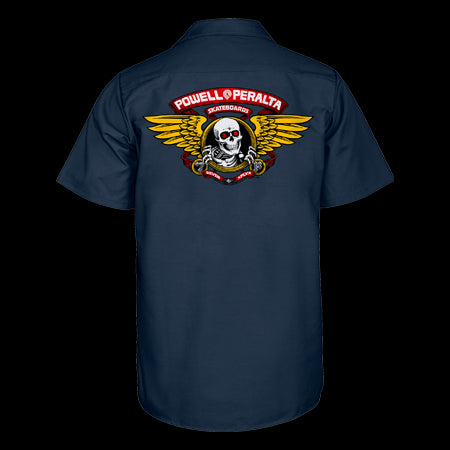Powell Peralta Work Shirt Winged Ripper Navy
