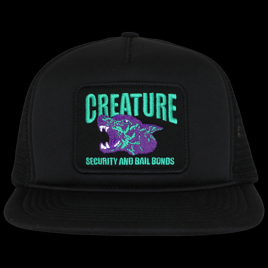 Creature Security Service Snapback Structured Hat Unisex - Black