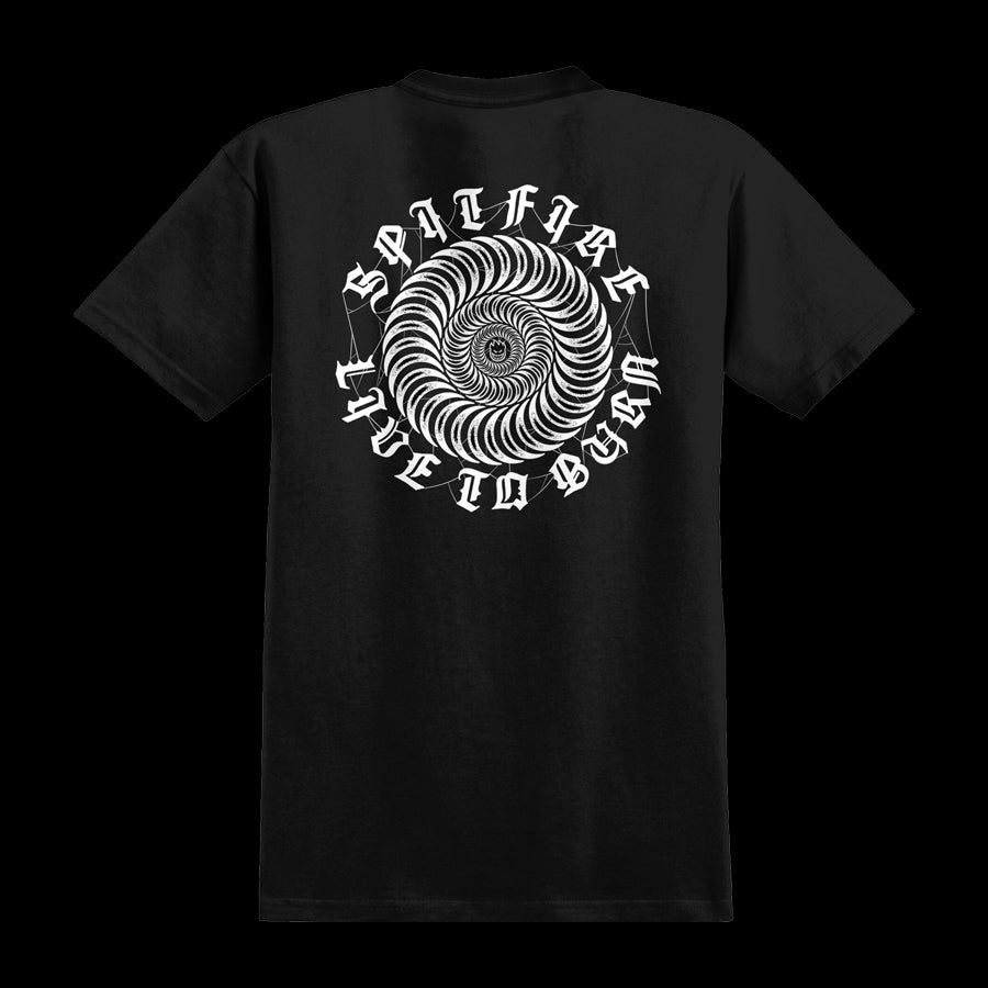 Spitfire Classic Swirl Webbed T Shirt - Black