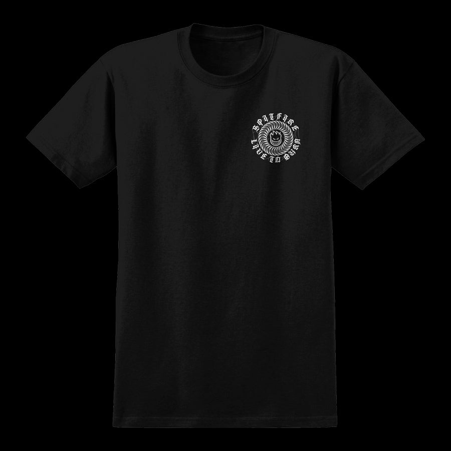 Spitfire Classic Swirl Webbed T Shirt - Black