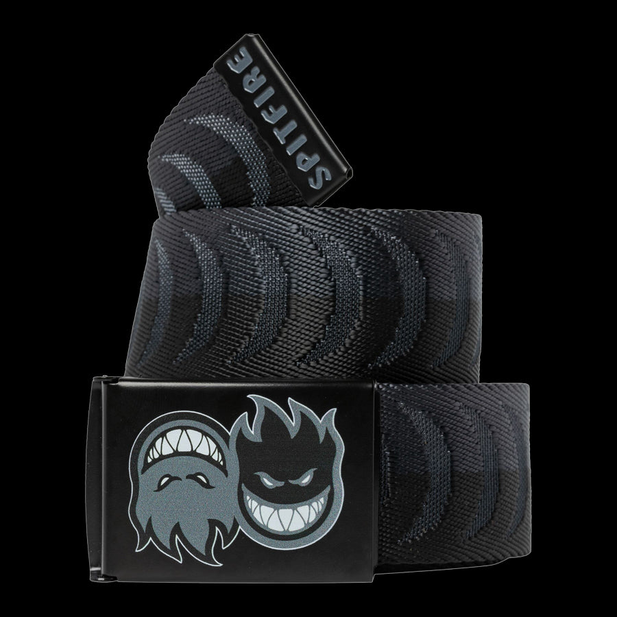 Spitfire Eternal Crescent Jaquard Web Belt - Charcoal/Black