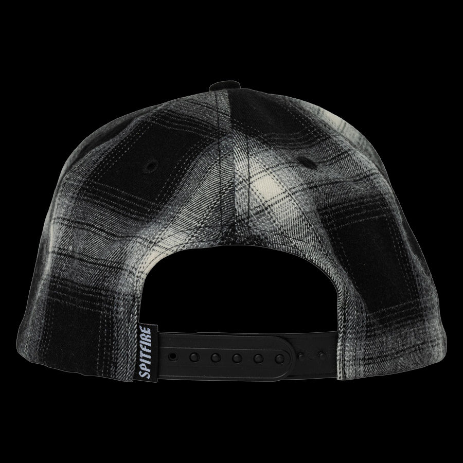 Spitfire Wheels Classic 87 Swirl Patch Snapback Hat - White/Black