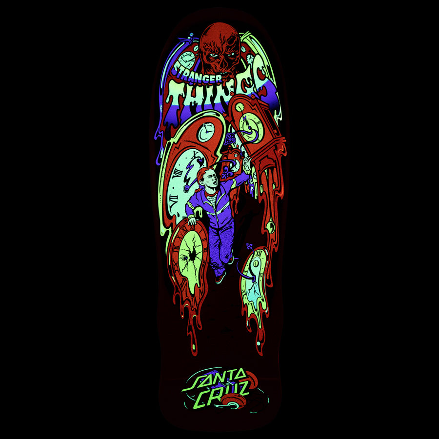 Santa Cruz Stranger Things Grabke Max Melting Clock Skateboard Deck 9.7in x 29.4in