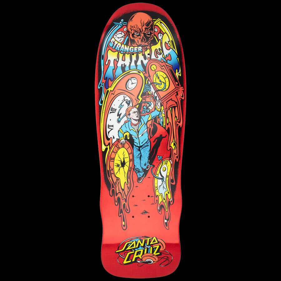Santa Cruz Stranger Things Grabke Max Melting Clock Skateboard Deck 9.7in x 29.4in