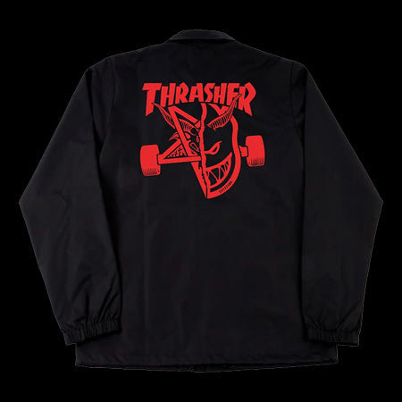 Thrasher X Spitfire Thrash And Burn Coach Jacket - Black