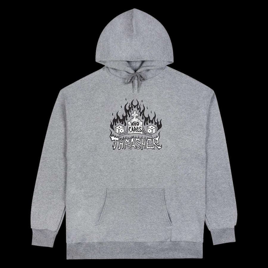 Thrasher "Who Cares" Hoodie Sport Grey by Neckface
