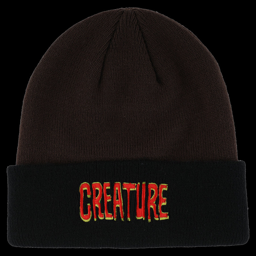 Creature Burn Witch Burn Beanie Long Shoreman Hat Unisex - Black/Brown