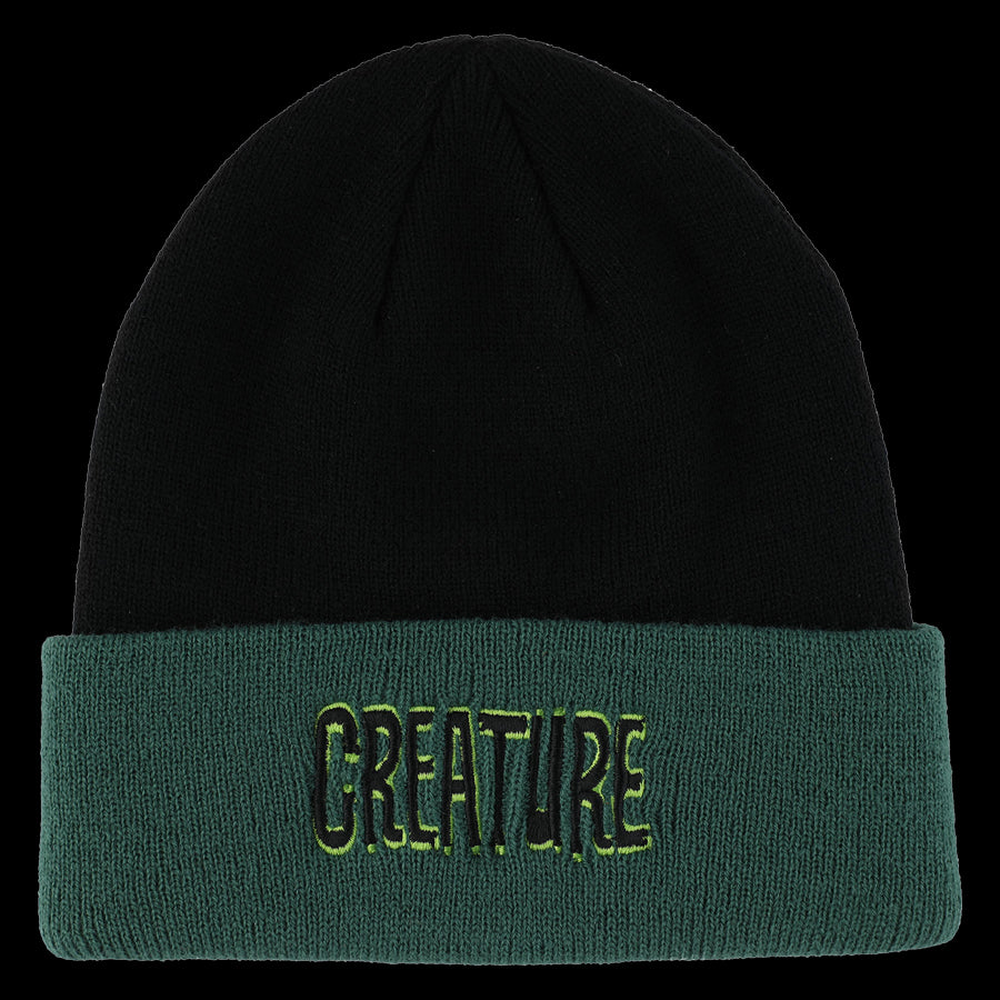 Creature Burn Witch Burn Beanie Long Shoreman Hat Unisex - Black/Green